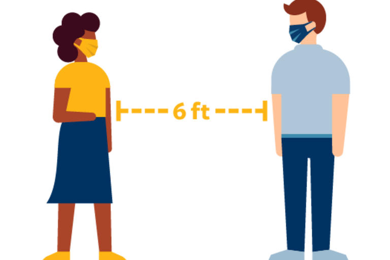 Social distancing clipart
